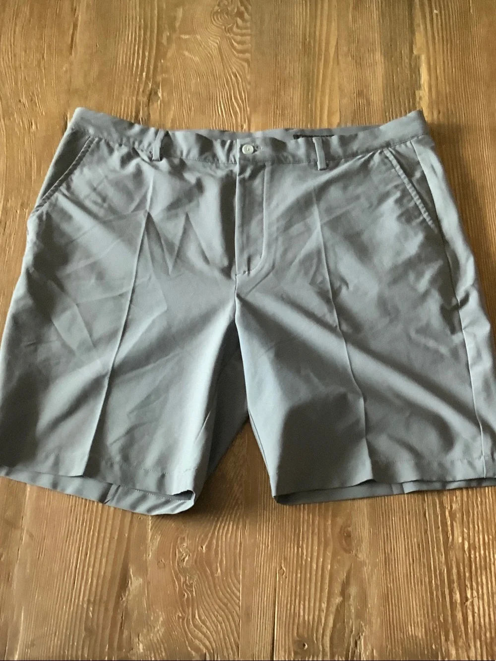 Greg Norman Collection Light Gray Flat-Front Men's Shorts